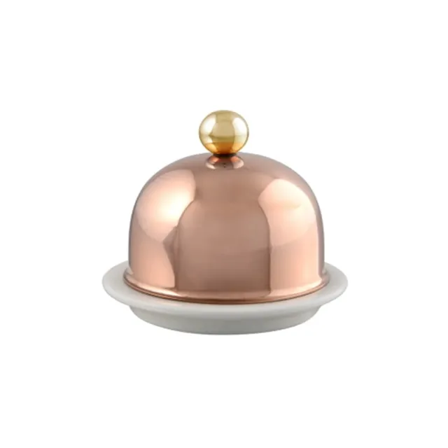 Mauviel M'Tradition smörask 9 cm koppar porslin