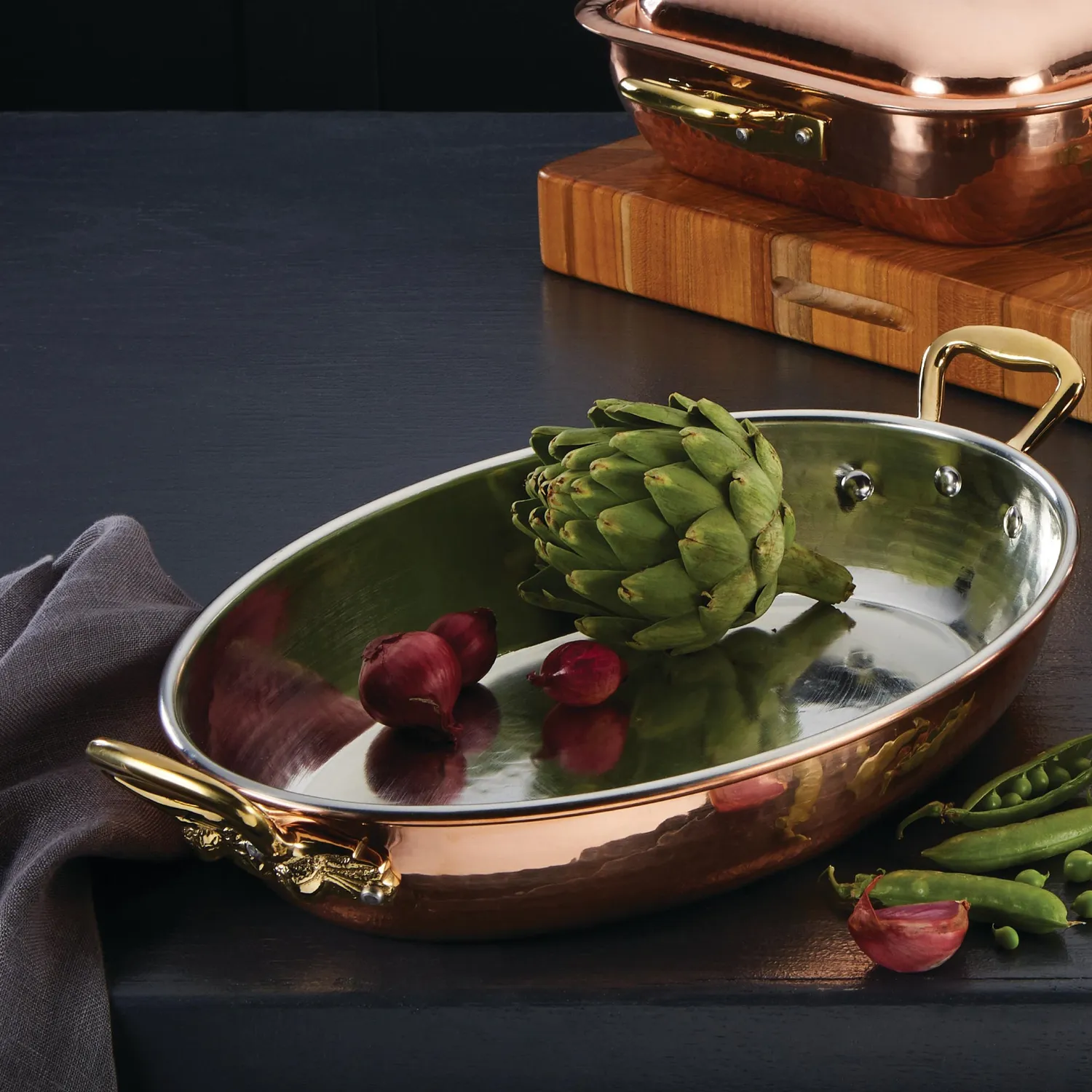 Ruffoni Historia ugnspanna oval 36 cm koppar