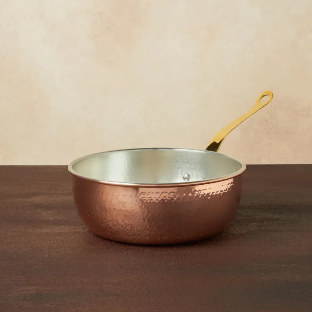 Ruffoni Historia Chef Pan 24 cm kockpanna koppar för 4 portioner
