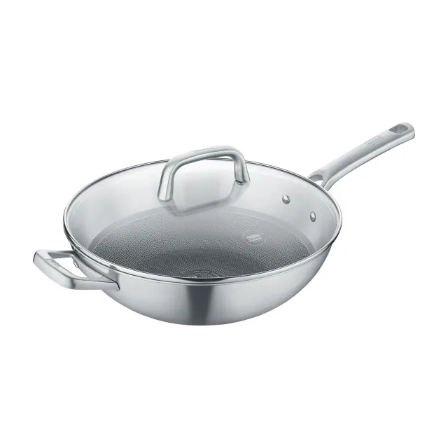 Berndes Tricion Resist b.nature wok 32 cm med glaslock PFAS-fri