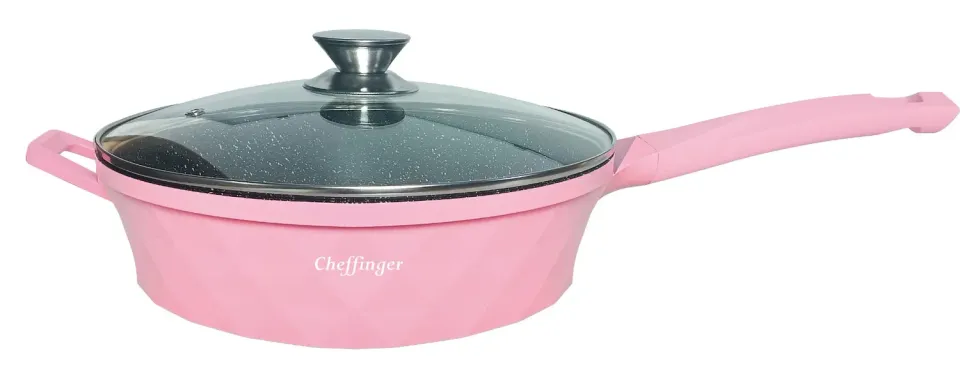 Cheffinger CF-DIAPF28 stekpanna 28 cm rosa non-stick