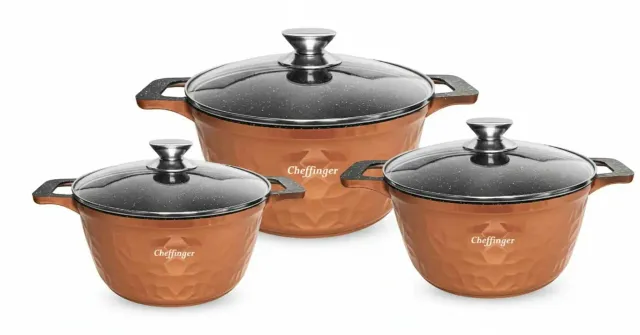 Cheffinger CF-HC03 stekpanna brons – honeycomb