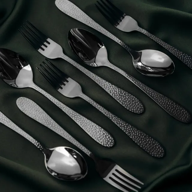 Vargen & Thor ONYX dessertbestick svart hamrade