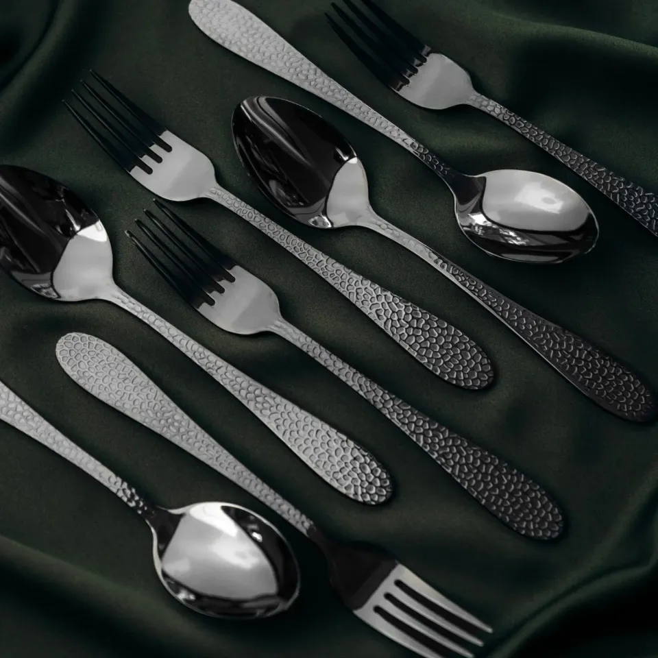 Vargen & Thor ONYX dessertbestick svart hamrade