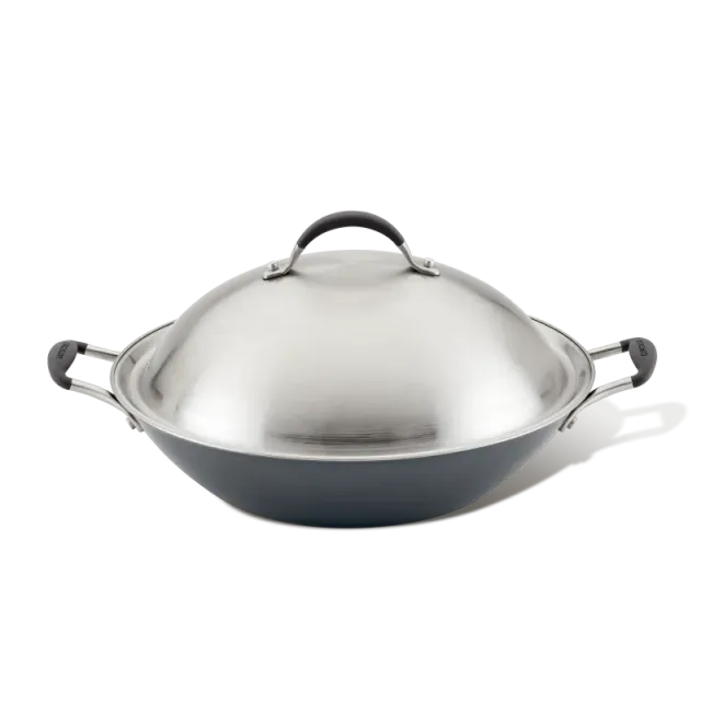 Circulon A1 ScratchDefense wok med lock 36cm silver