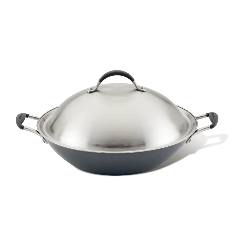 Circulon A1 ScratchDefense wok med lock 36cm silver