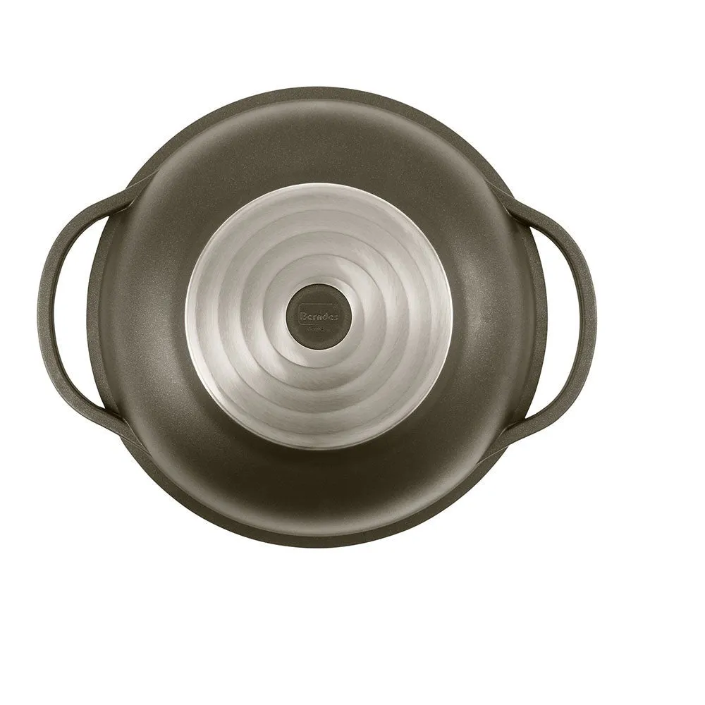 Berndes Bonanza wok 32 cm med glaslock grå gjuten
