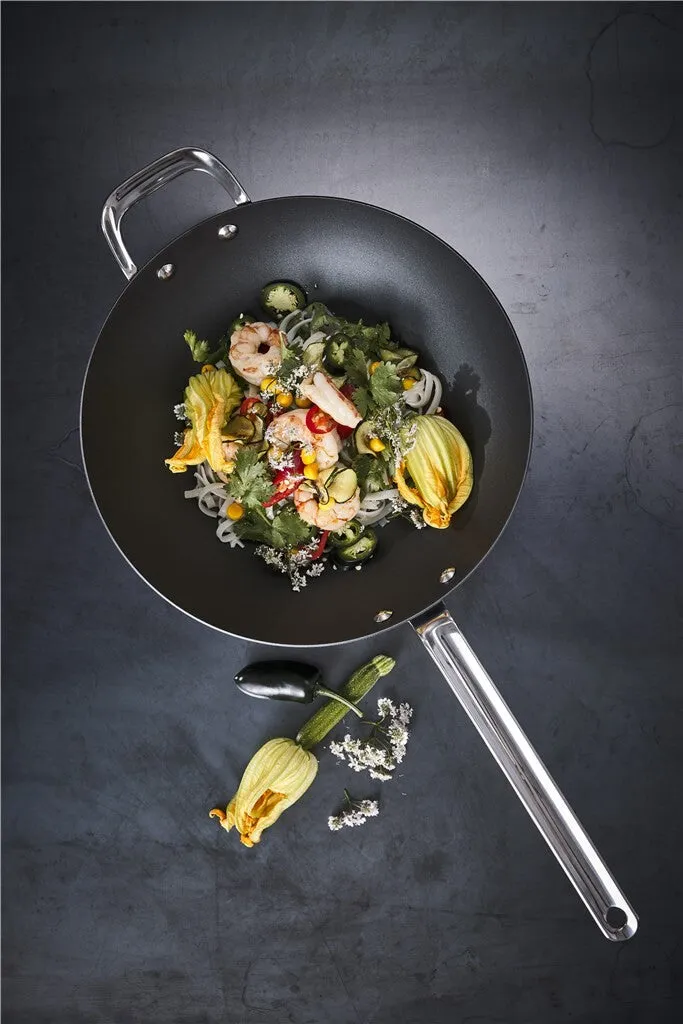 Scanpan Black Iron wok 30 cm kolstål