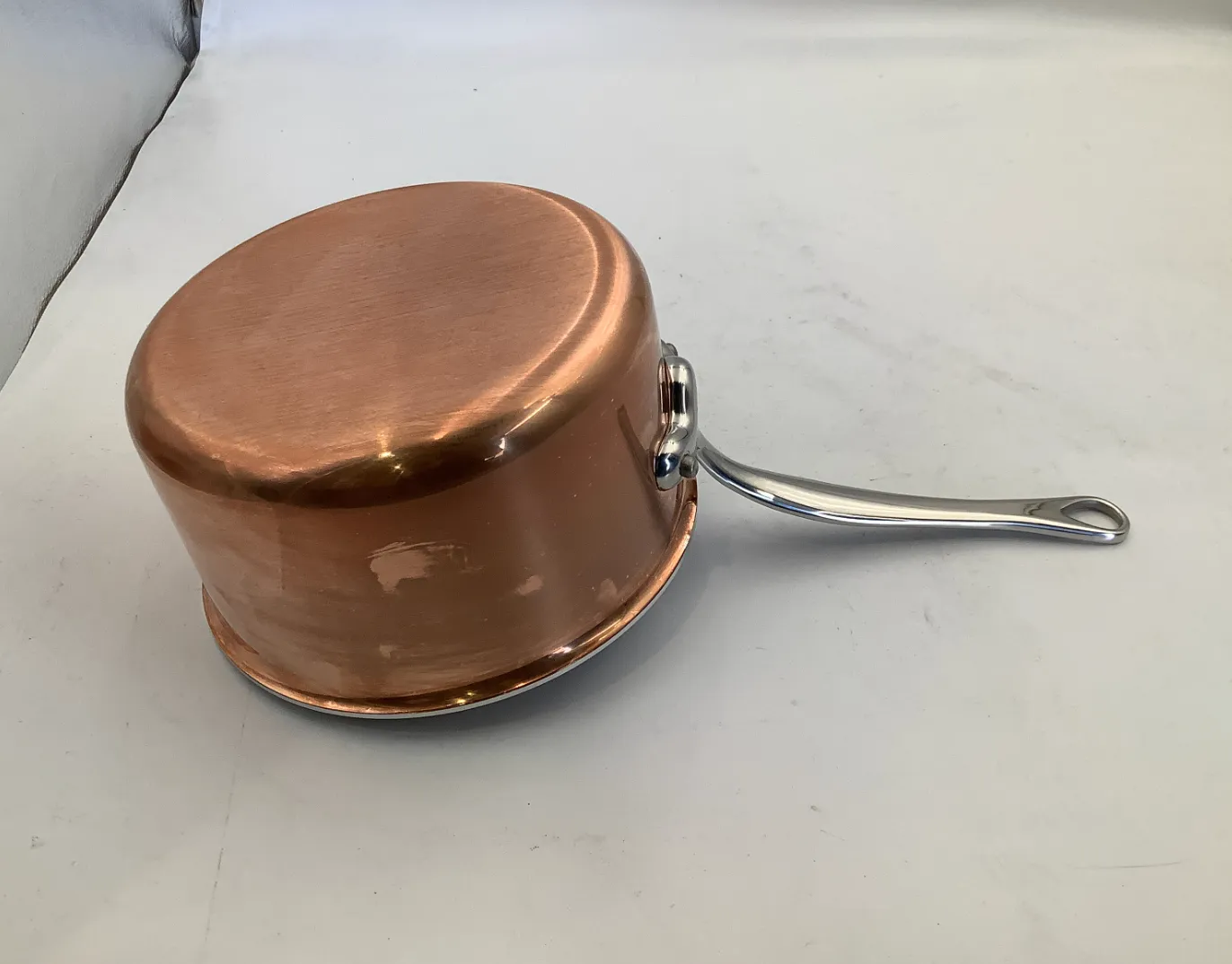 Mauviel M'Triply S kastrull 2,6 qt med lock koppar