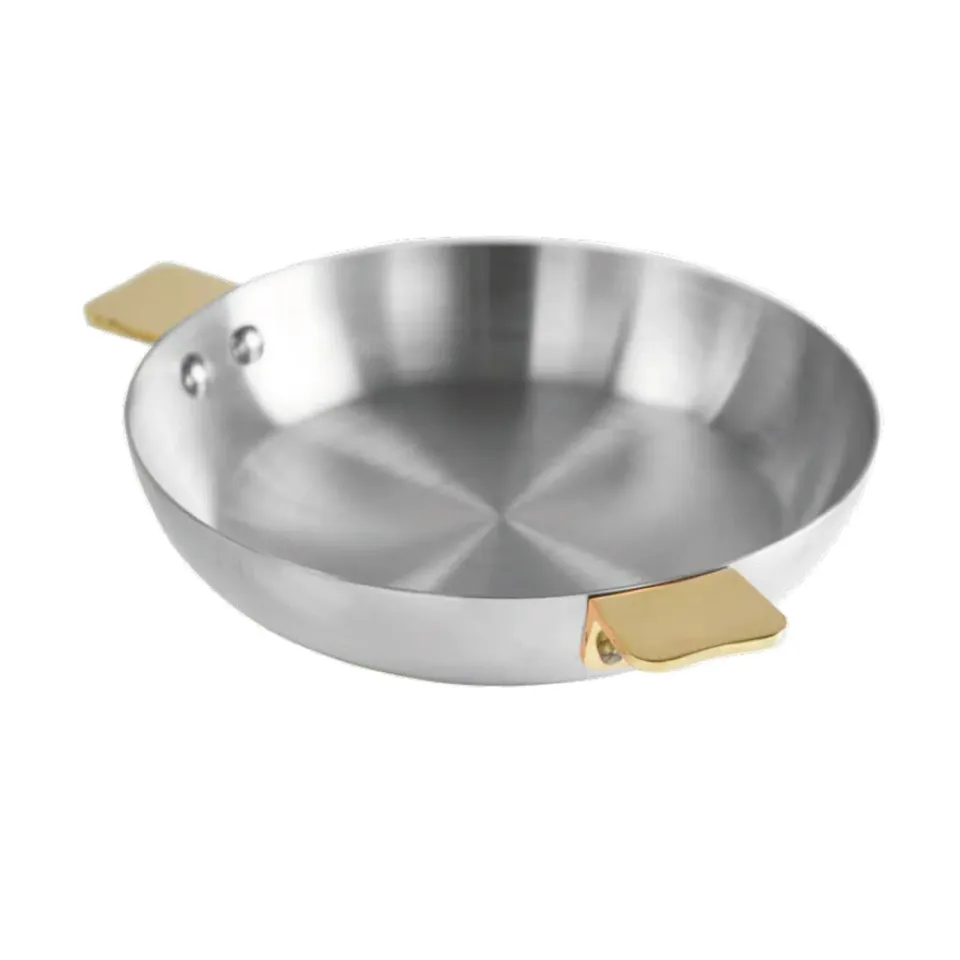 Mauviel Art Déco serveringspanna 16cm rostfri mässing