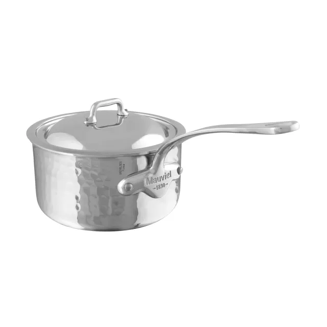 Mauviel M'Élite kastrull hamrad 1,7 l med lock rostfri