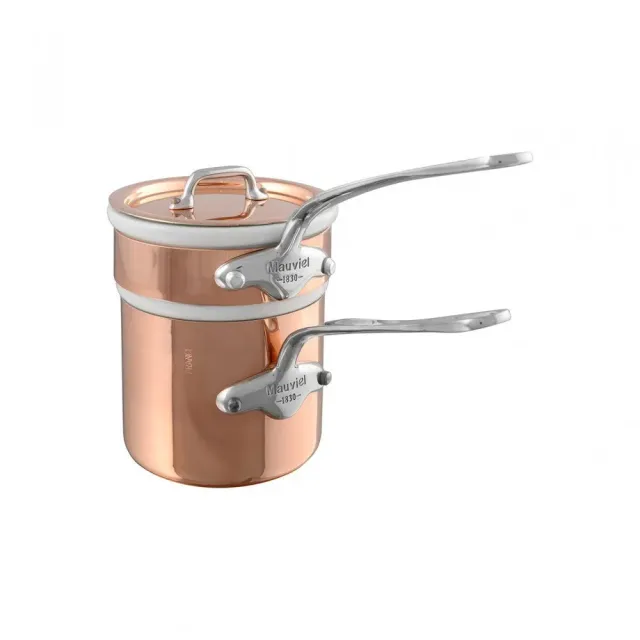 Mauviel bain-marie koppar förtennad 0,85 liter med lock