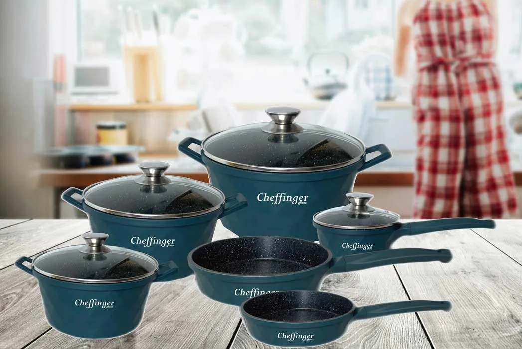 Cheffinger CF-DIAC12 gryta grön tryckgjuten