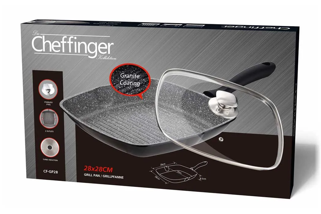 Cheffinger CF-GP28 grillpanna 28 cm induktion