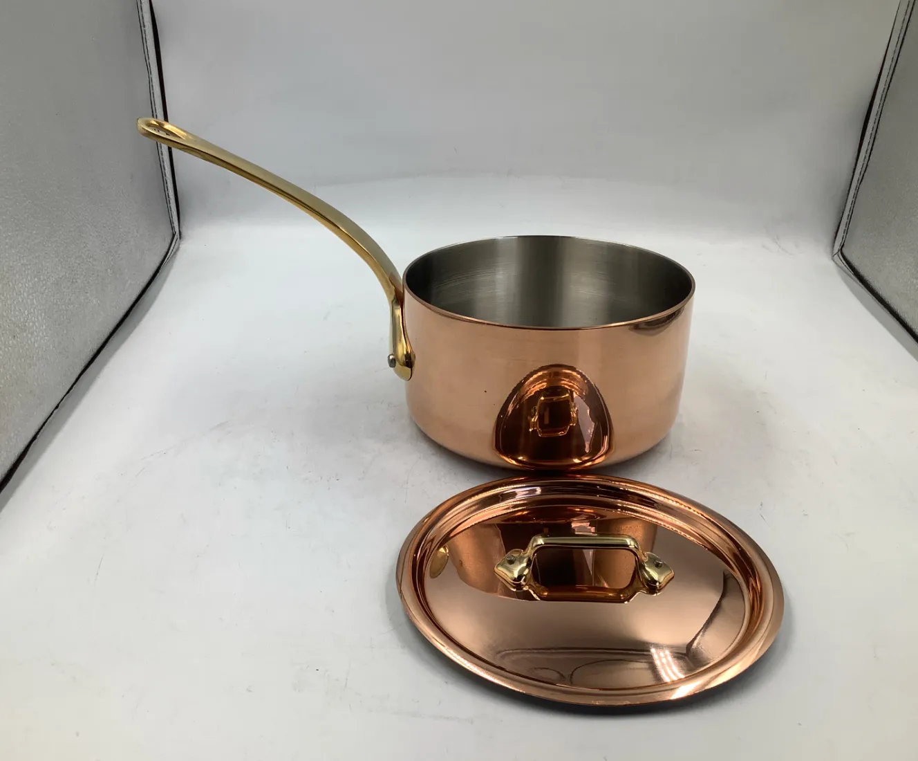 Mauviel M'Héritage M'200 B kastrull med lock 1,7 L koppar