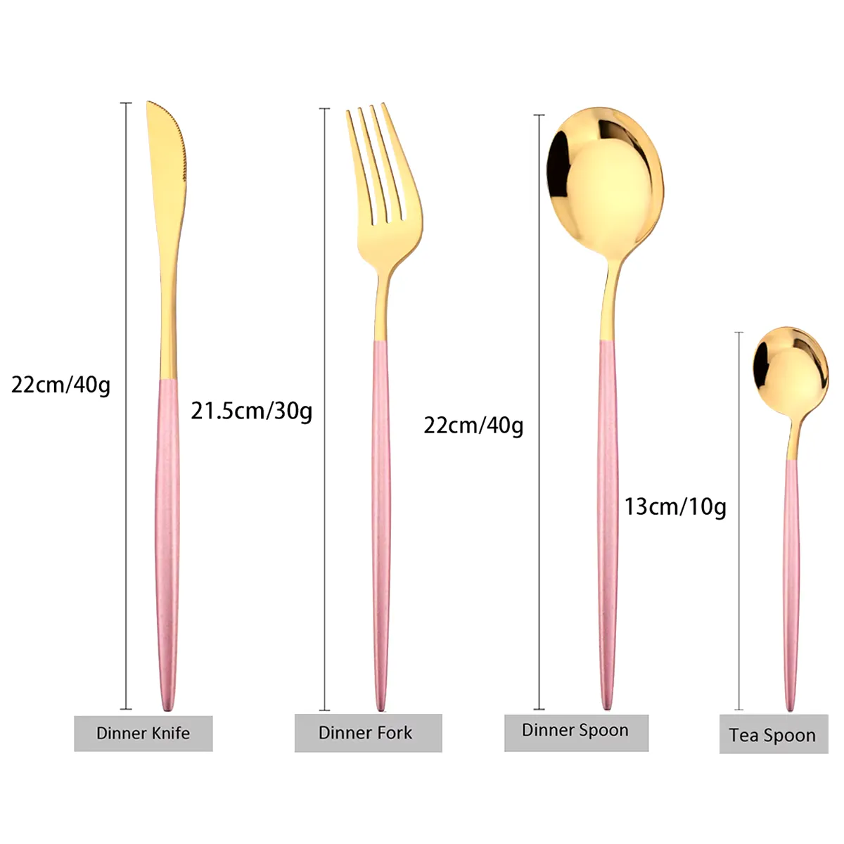 Cheffinger CF22130 bestickset 24 delar guld rosa
