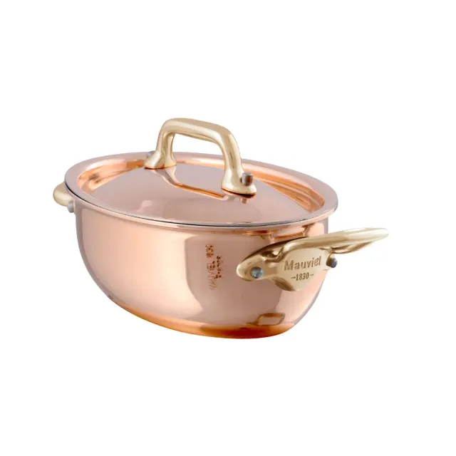 Mauviel M'Minis oval minigryta med lock 0,4 l koppar