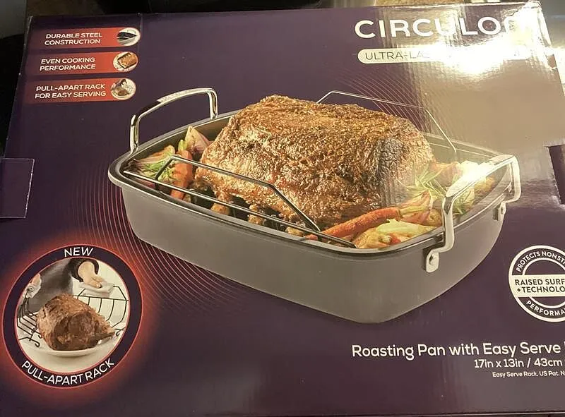 Circulon Roasting Pan långpanna svart med galler