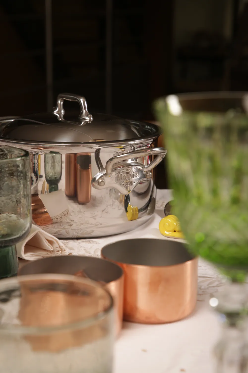 Mauviel M'Cook gryta med lock rostfri 5-lagers