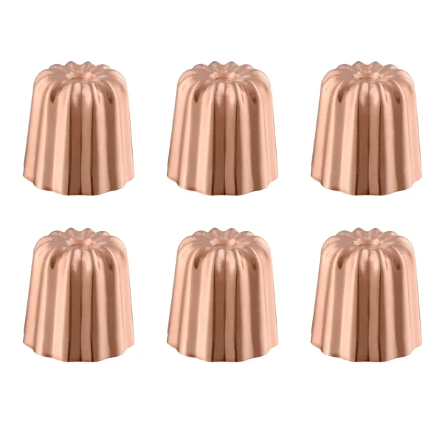 Mauviel M'Passion caneléform koppar 6-pack 5,6 cm