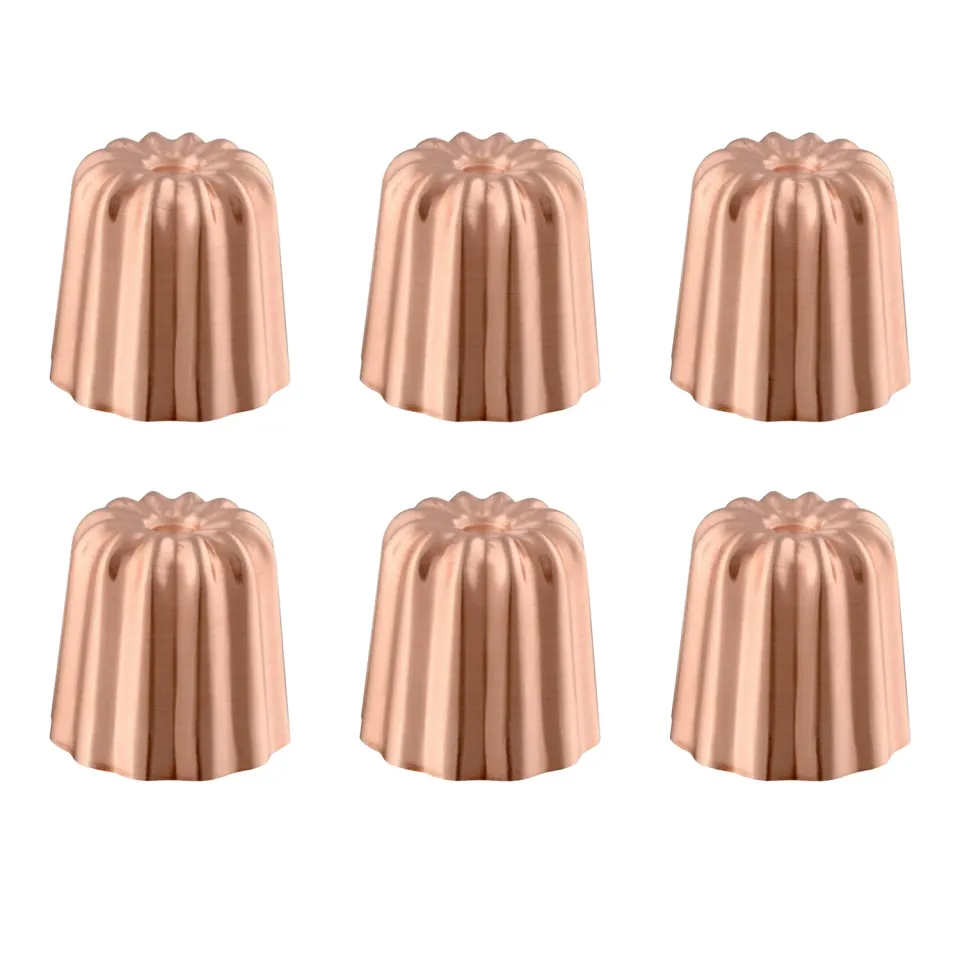 Mauviel M'Passion caneléform koppar 6-pack 5,6 cm