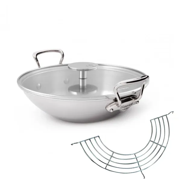 Mauviel M'Cook wok rostfri 32 cm med galler