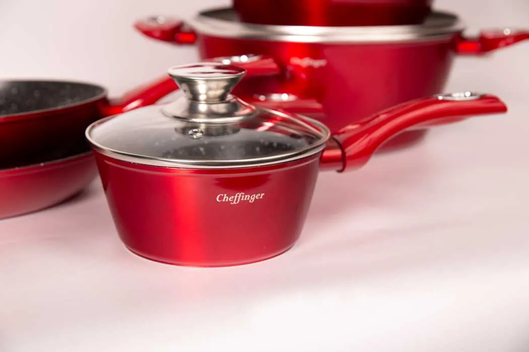 Cheffinger CF-FA1010 traktörpanna röd gjutjärn