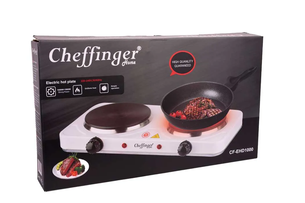 Cheffinger CF-EHD1000 kokplatta 1000 W singel