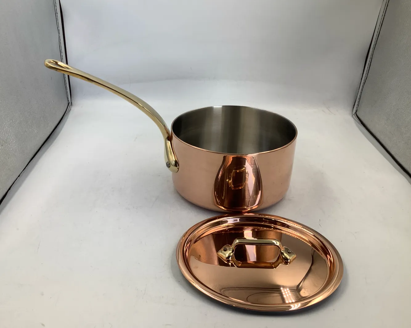 Mauviel M'Heritage M'200 B kastrull med lock 1,7 l koppar