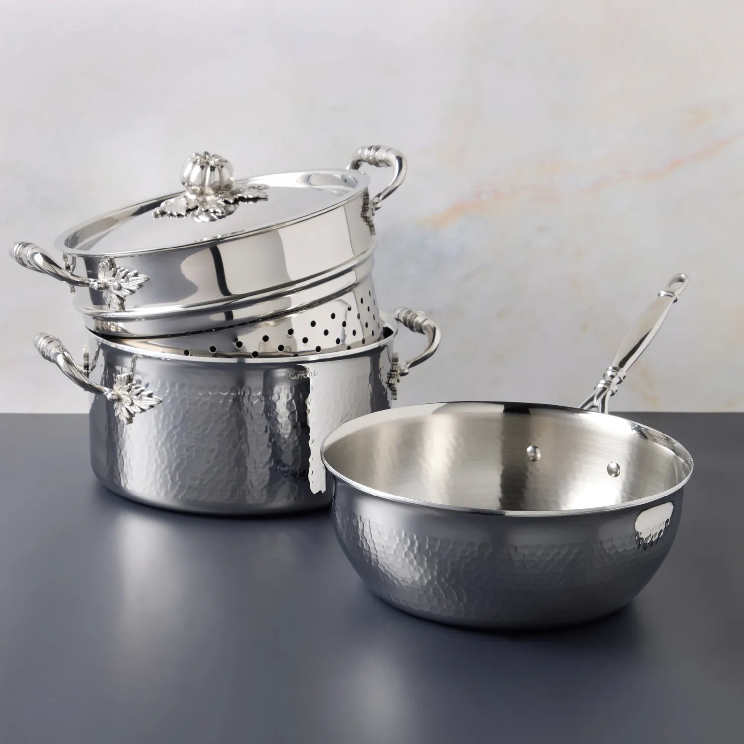 Ruffoni Opus Prima Pasta Risotto kastrullset 4-delar stål
