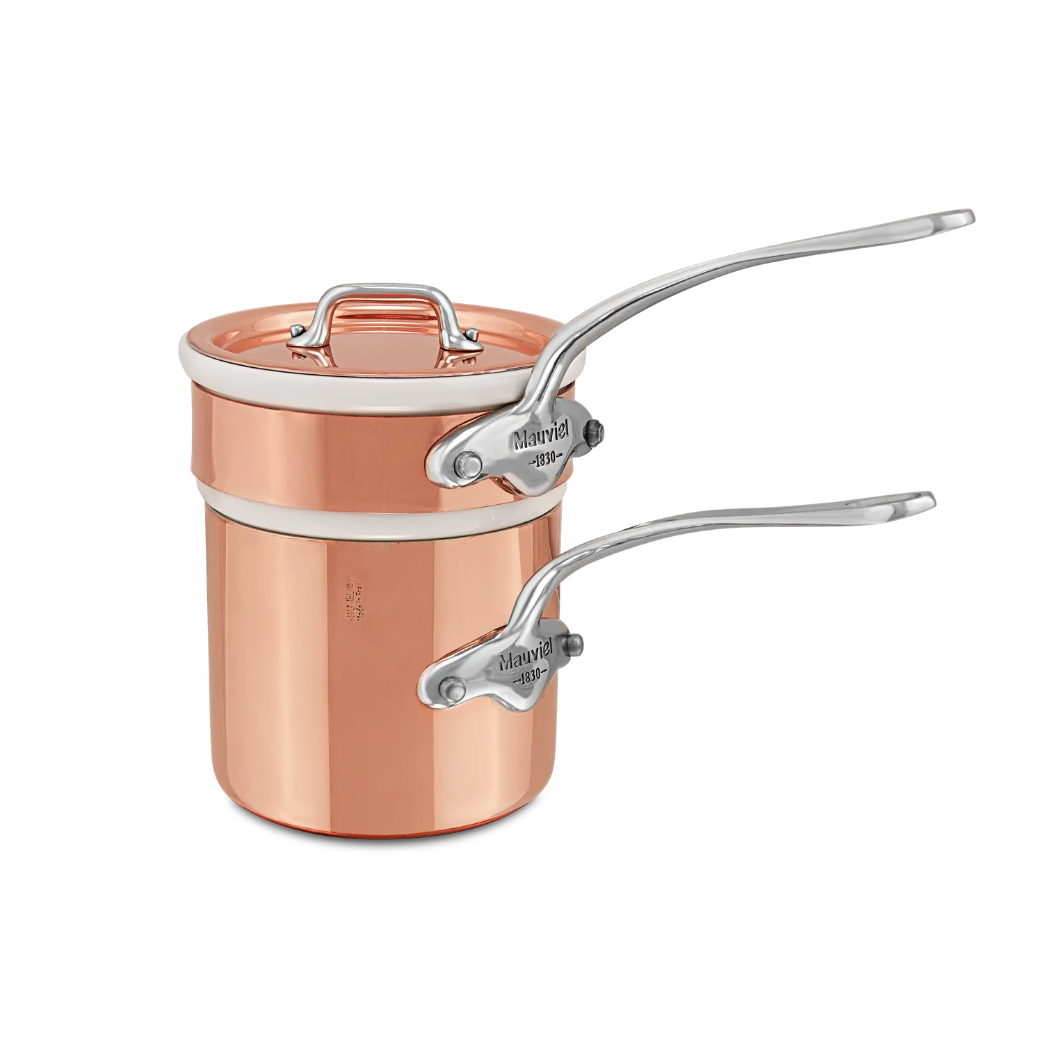 Mauviel bain-marie koppar förtennad 0,85 liter med lock