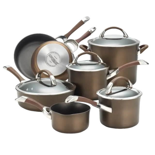Circulon Symmetry kastrullset 11-delar svart nonstick