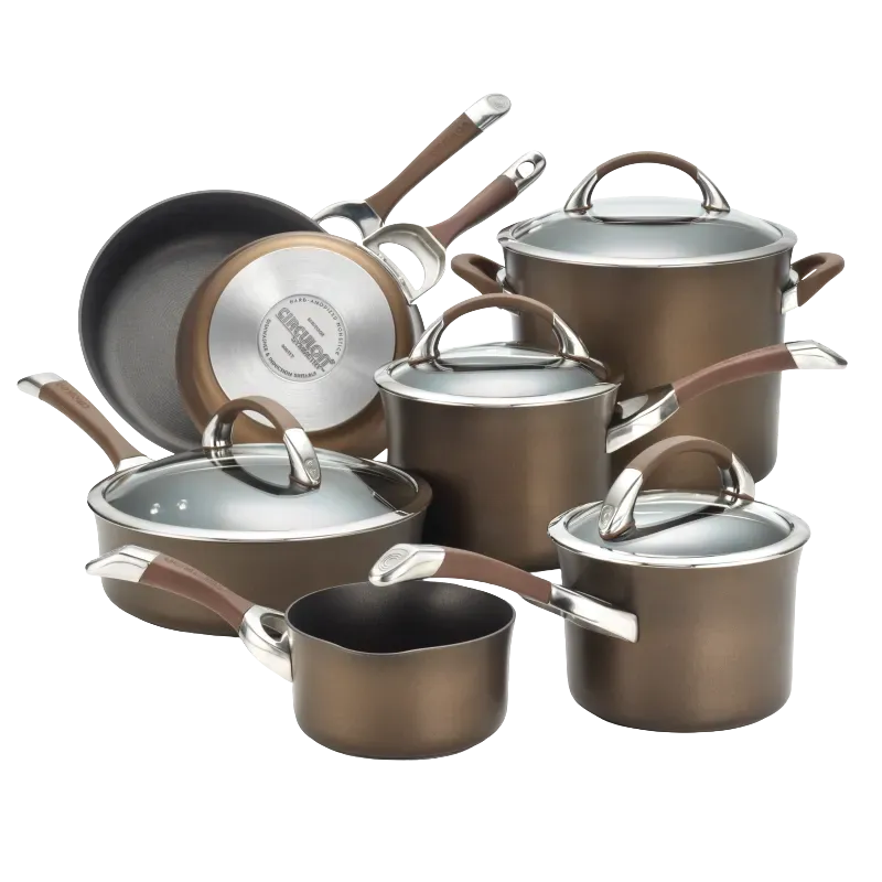 Circulon Symmetry kastrullset 11-delar svart nonstick
