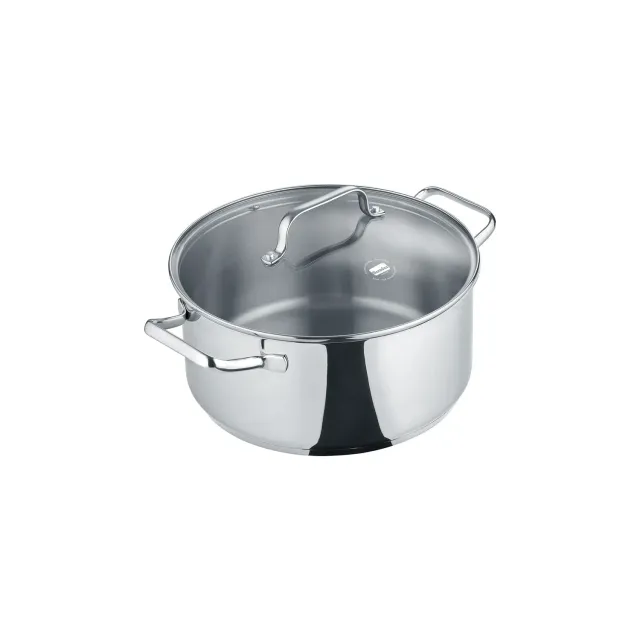 Berndes b.brilliant gryta 20 cm rostfri med glaslock