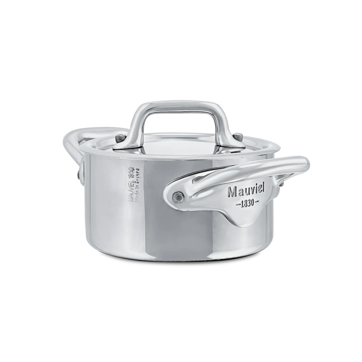 Mauviel M'Minis gryta med lock 9 cm rostfri servering