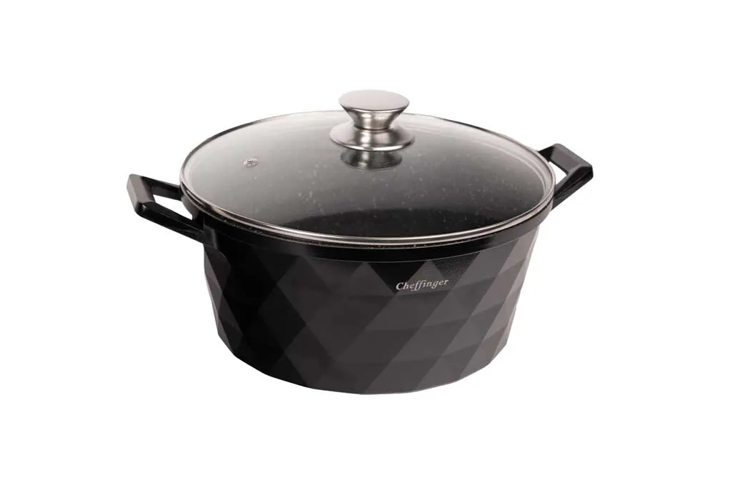 Cheffinger CF-DIAC03 gryta svart gjutaluminium induktion