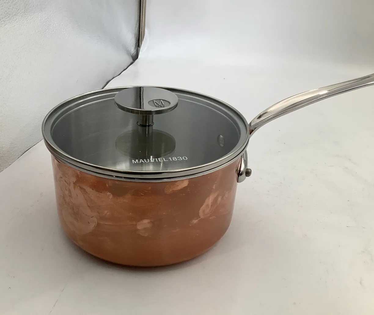 Mauviel M’Triply S kastrull 2,5 l koppar glaslock