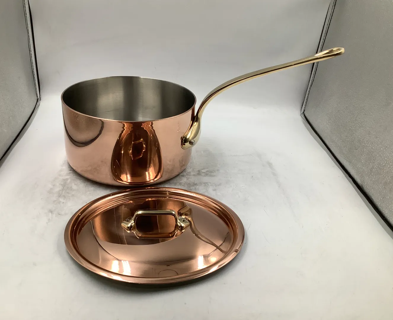 Mauviel M'Héritage M'200 B kastrull med lock 3,3 qt koppar box 3