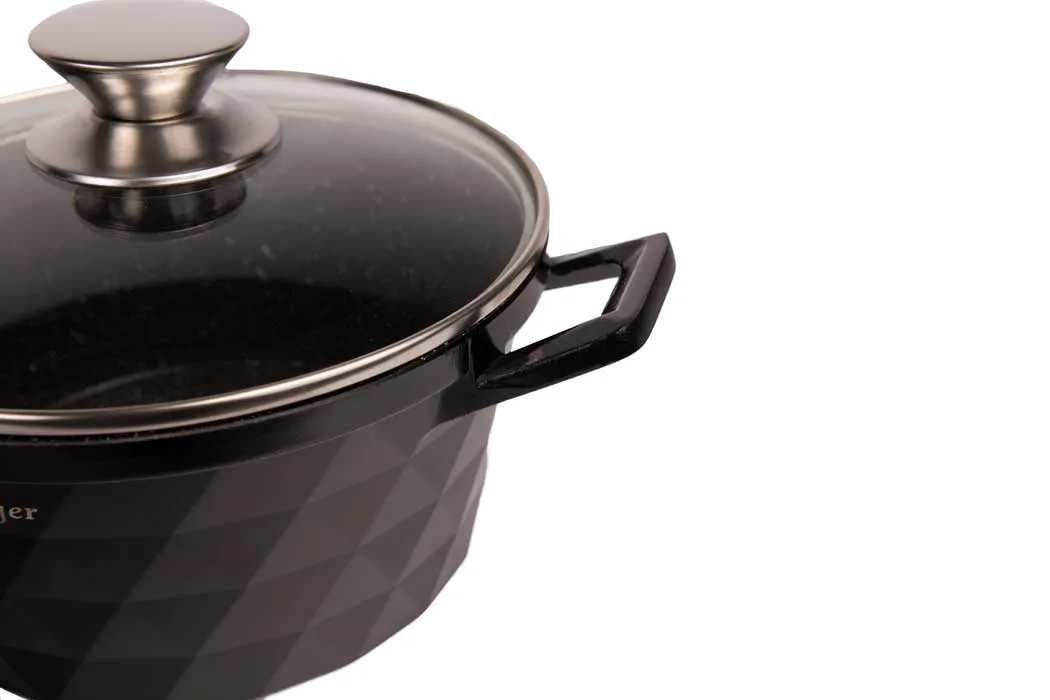 Cheffinger CF-DIAC03 gryta svart gjutaluminium induktion