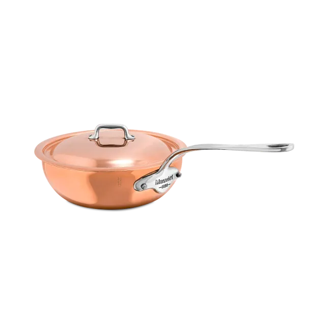 Mauviel M'6 S traktörpanna med lock 3,4 Qt induktion koppar