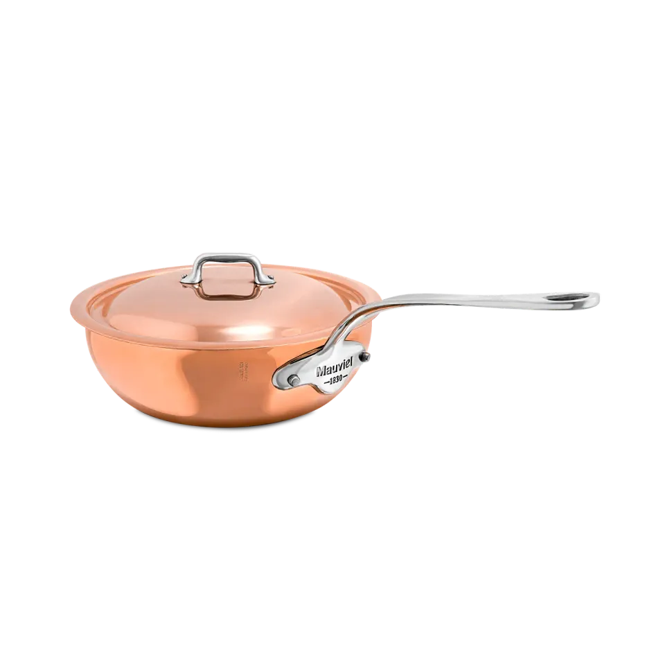 Mauviel M'6 S traktörpanna med lock 3,4 Qt induktion koppar