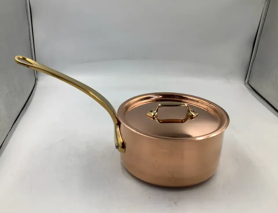 Mauviel M'Héritage M'200 B kastrull 1,7 L med lock mässing