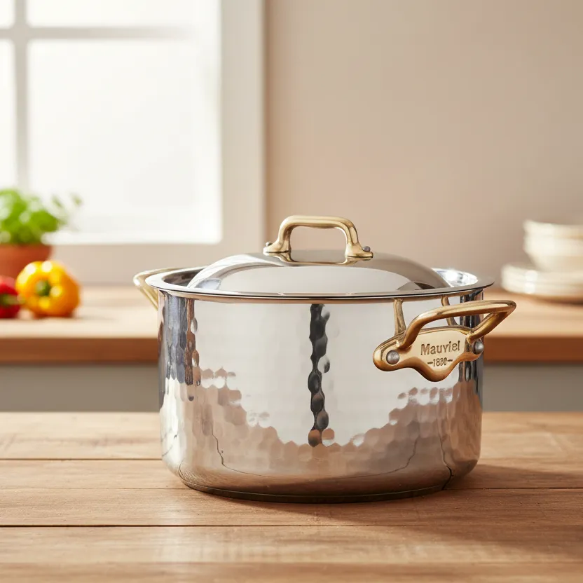 Mauviel M'Elite B gryta hamrad 5,9 l med lock