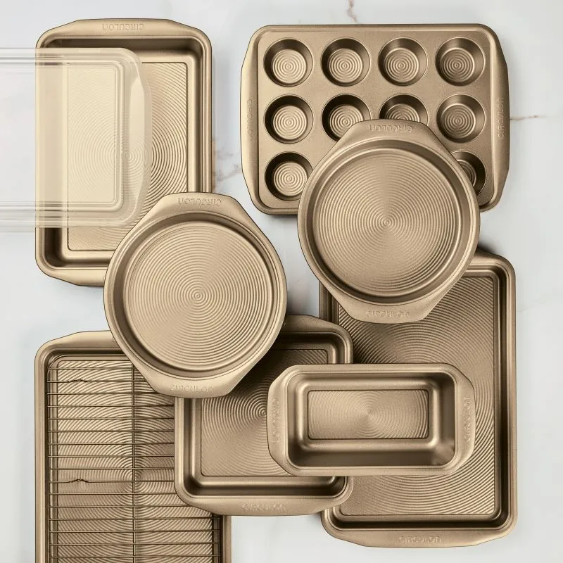 Circulon 10-Piece bakplåtset guld nonstick 10-delar