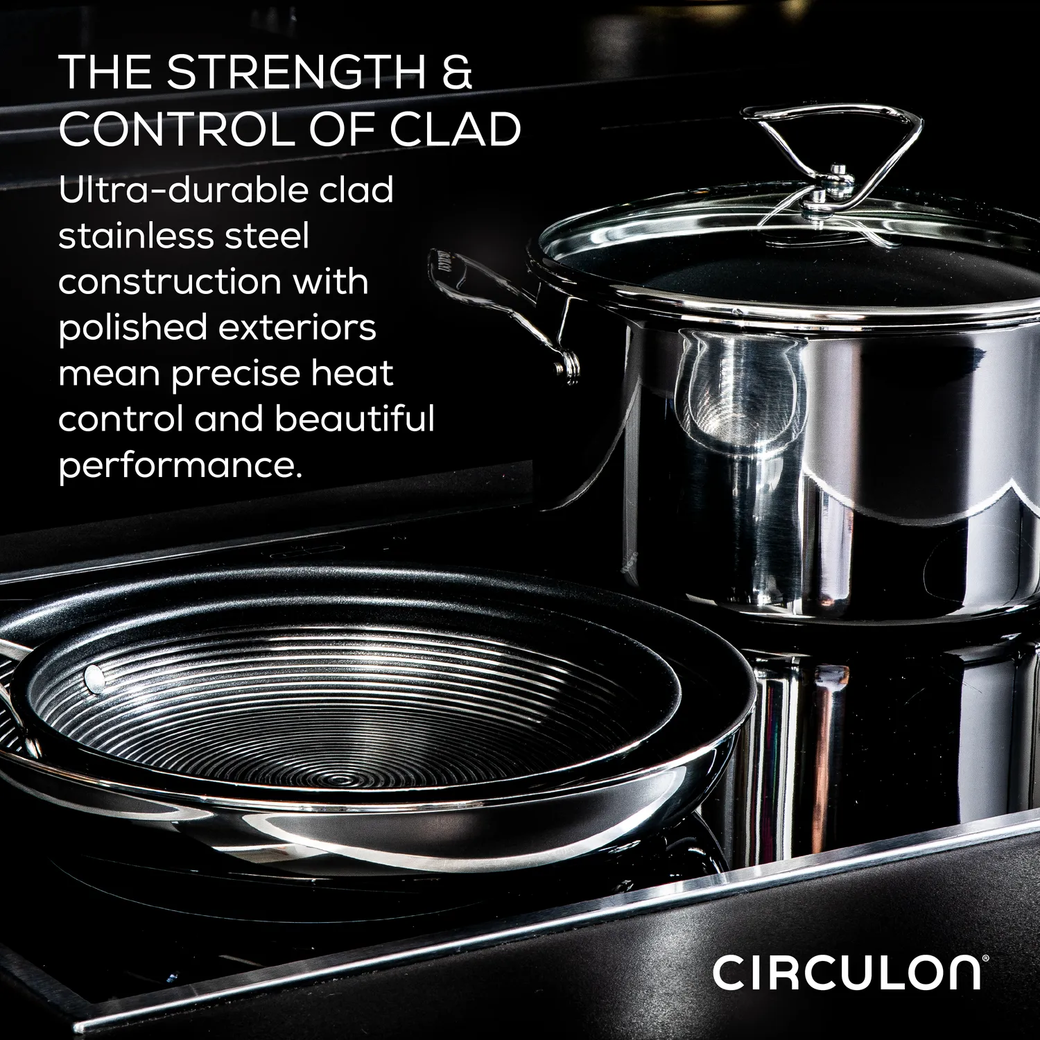 Circulon SteelShield 11-delars kastrullset rostfri nonstick