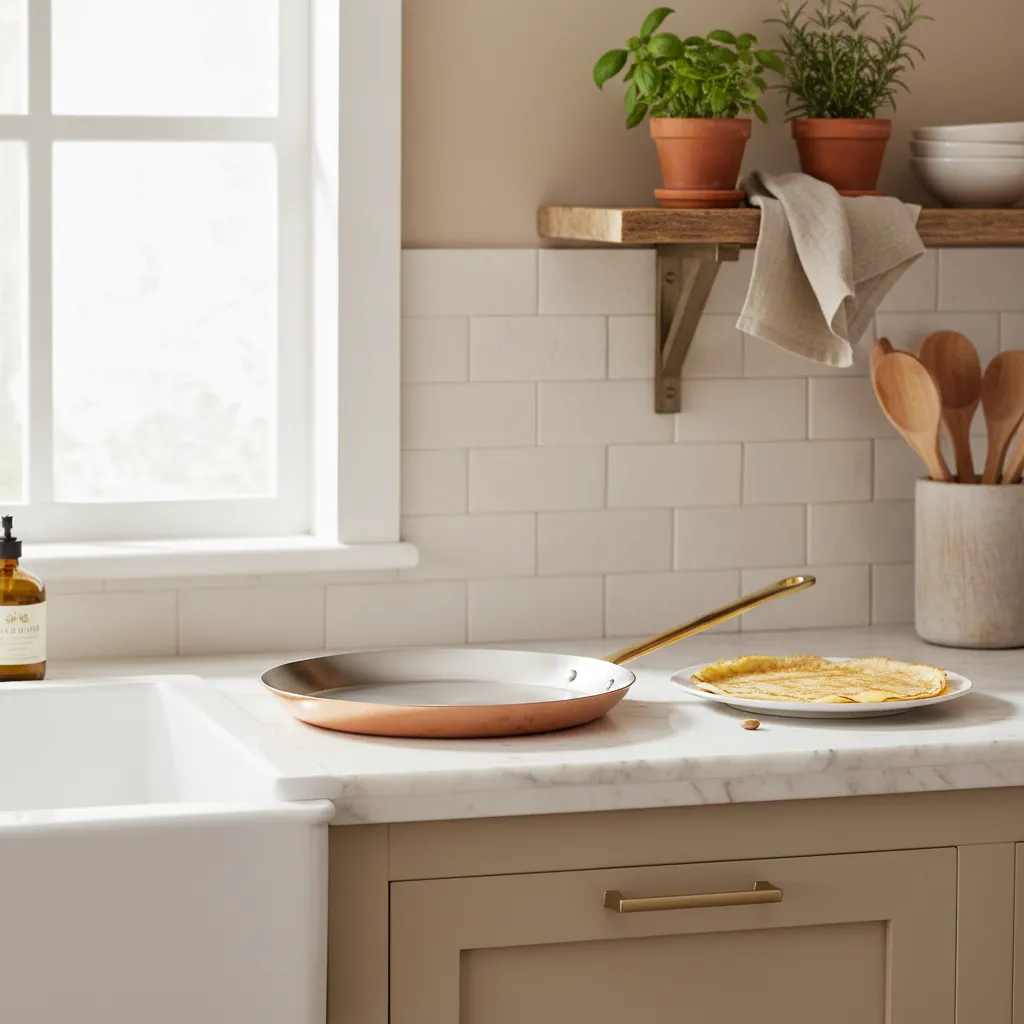 Mauviel M'Heritage M'150 B pannkakspanna koppar 26 cm
