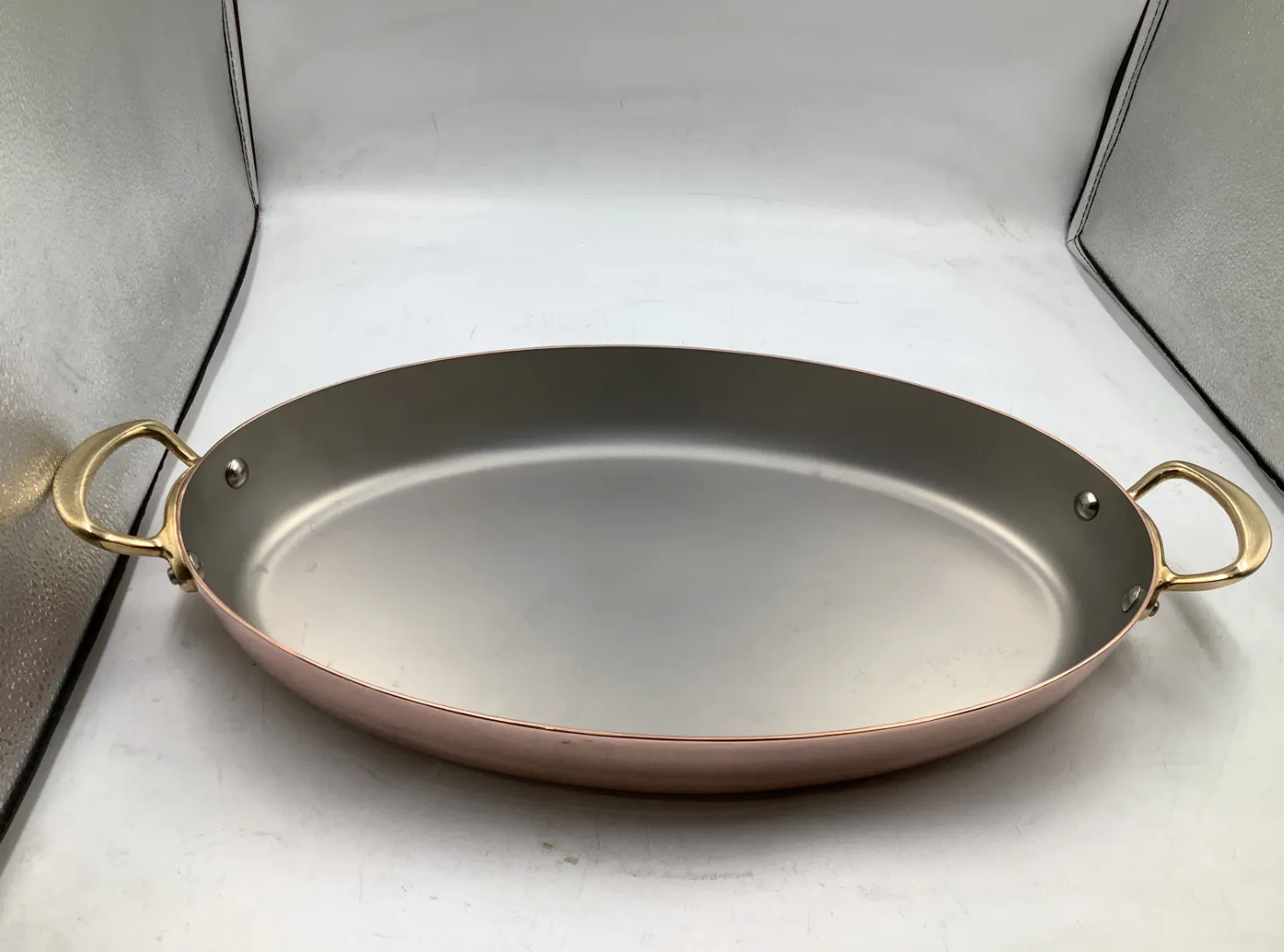 Mauviel M'Héritage M'150 B gratängform oval 40 cm mässing
