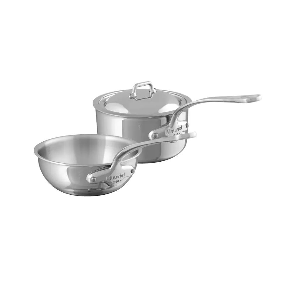 Mauviel M’Cook kockpanna 3,2 l + kastrull 2,5 l 5-lagers rostfritt