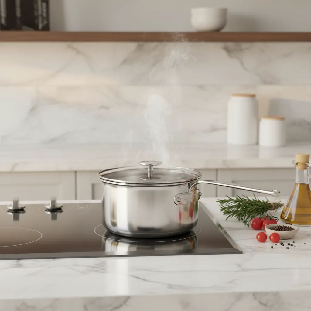 Mauviel M'360 kastrull med glaslock 1,8 Qt induktion
