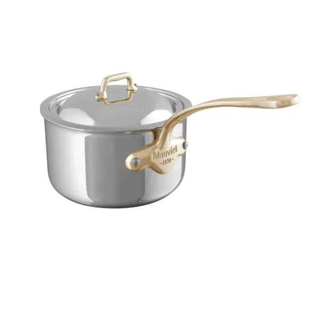 Mauviel M'Cook B kastrull med lock 5-ply mässing